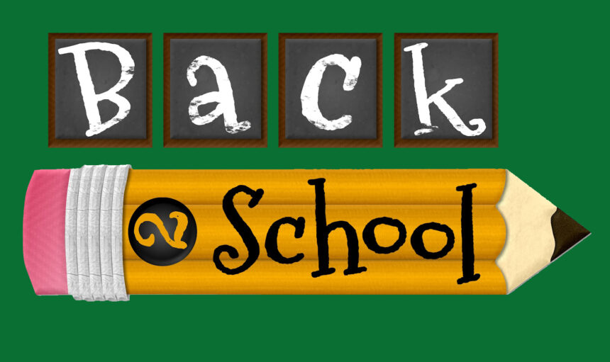 back to school 2 green background