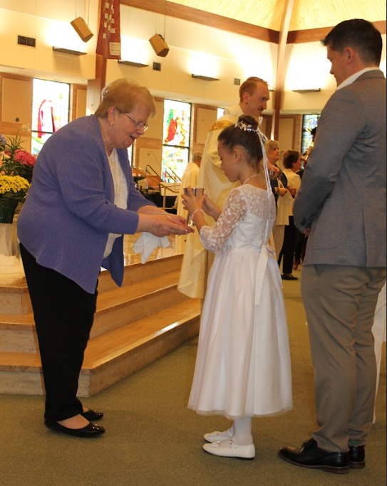 First Communion celebration at St. Thomas the Apostle Catholic Church in Naperville, IL
